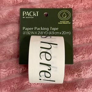 Scotch White Paper Packing Tape “ It’s Here “ 3 Rolls